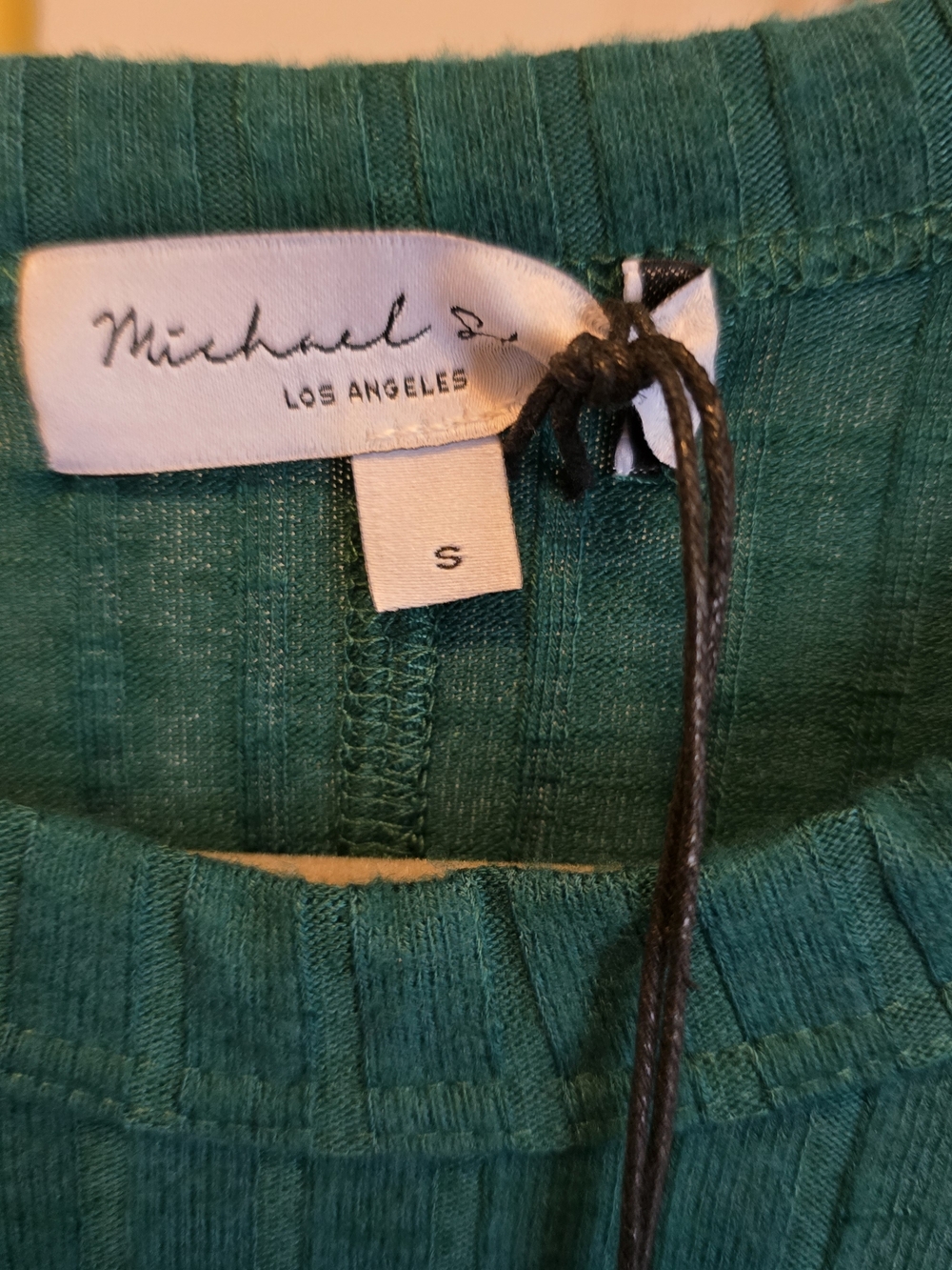 Michael Stars Dark Teal Ribbed Long-Sleeve Top - Picture 3 of 6